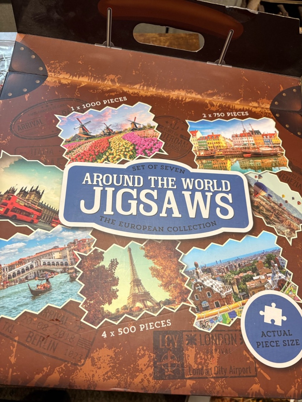 Around The World Jigsaws - European Collection Puzzle Set (Brown)